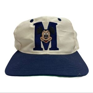 Vintage Disney Mickey Mouse "M" Snapback 90s Cap